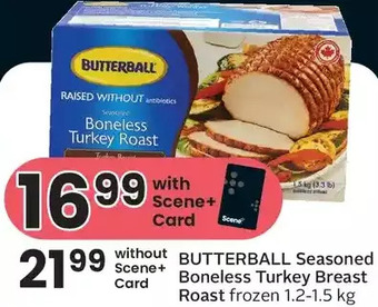 Sobeys Butterball seasoned boneless turkey breast roast offer