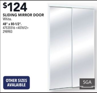 Lowe's Sga sliding mirror door 48" x 80-1/2" offer