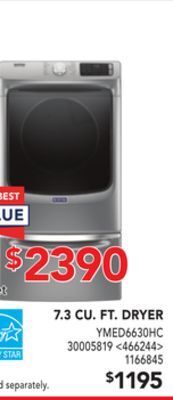Lowe's Maytag 7.3 cu. ft. dryer offer