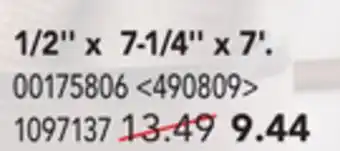 Lowe's Metrie "complete" shiplap wall panelling, 1/2" x 7-1/4" x 7' offer