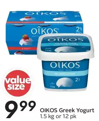 Sobeys Oikos greek yogurt offer