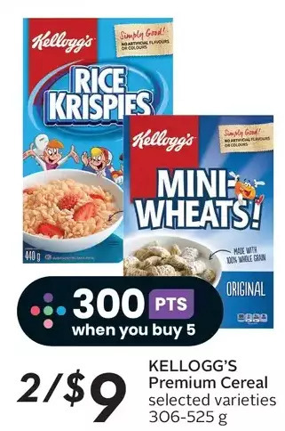 Sobeys Kellogg's premium cereal offer