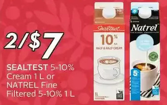 Sobeys Sealtest 5-10% cream or natrel fine filtered 5-10% offer