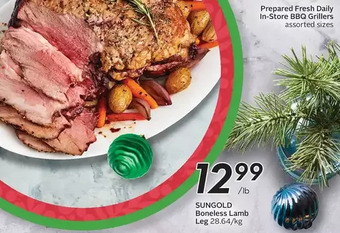 Sobeys Sungold boneless lamb leg offer