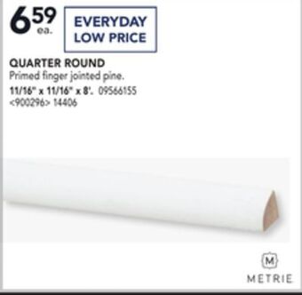 Lowe's Metrie quarter round 11/16" x 11/16" x 8' offer