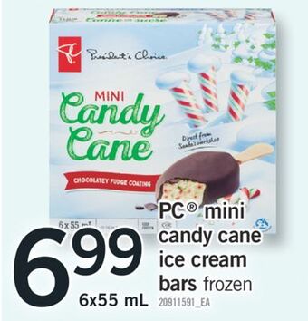 Fortinos Pc®mini candy cane ice cream bars, 6x55 ml offer
