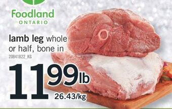 Fortinos Lamb leg offer