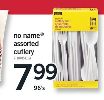 Fortinos No name® assorted cutlery offer