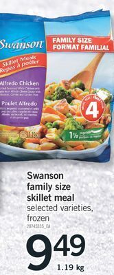 Fortinos Swanson family size skillet meal, 1.19 kg offer