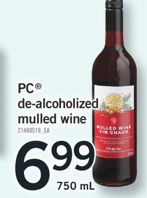 Fortinos Pc®de-alcoholized mulled wine, 750 ml offer
