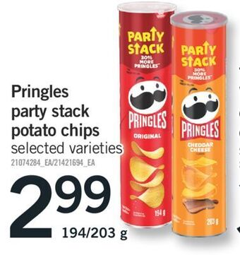 Fortinos Pringles party stack potato chips offer