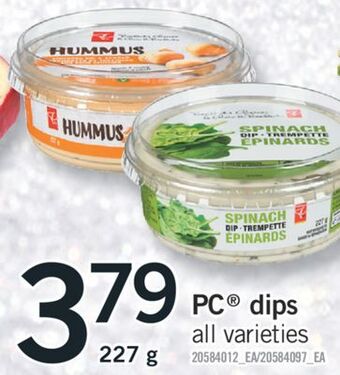 Fortinos Pc® dips, 227 g offer