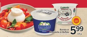 Fortinos Burrata or mozzarella di buffalo, 125 g offer