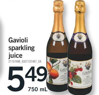 Fortinos Gavioli sparkling juice, 750 ml offer
