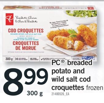Fortinos Pc® breaded potato and wild salt cod croquettes, 300 g offer