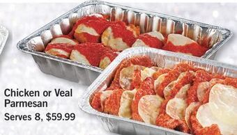 Fortinos Chicken or veal parmesan, serves 8 offer
