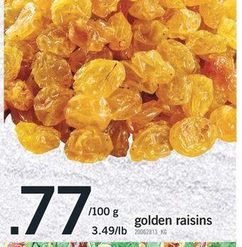 Fortinos Golden raisins offer