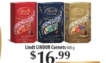 Fortinos Lindt lindor cornets, 600 g offer