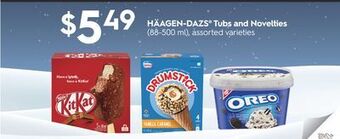 Fortinos Häagen-dazs® tubs and novelties, (88-500 ml) offer