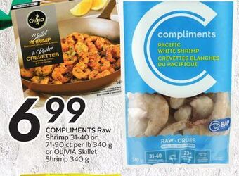 Sobeys Compliments raw shrimp offer
