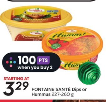 Sobeys Fontaine santé dips or hummus offer