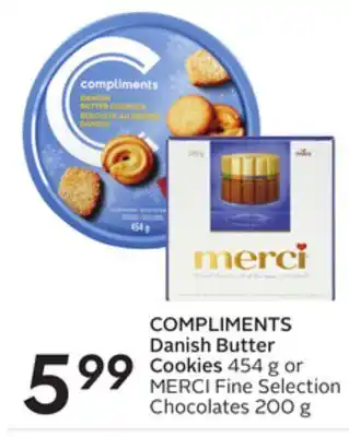 Sobeys Compliments danish butter cookies offer