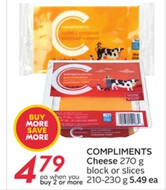 Sobeys Compliments cheese offer
