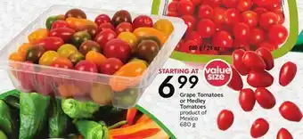 Sobeys Grape tomatoes or medley tomatoes offer