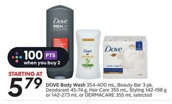 Sobeys Dove body wash offer