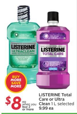 Sobeys Listerine total care or ultra clean offer