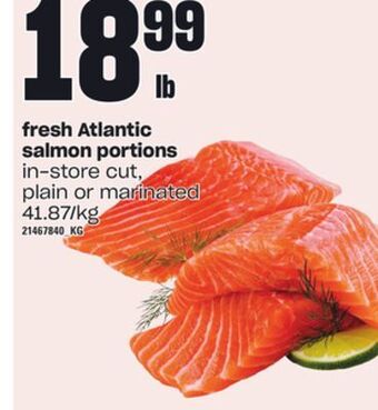 Loblaws Fresh atlantic salmon portions offer