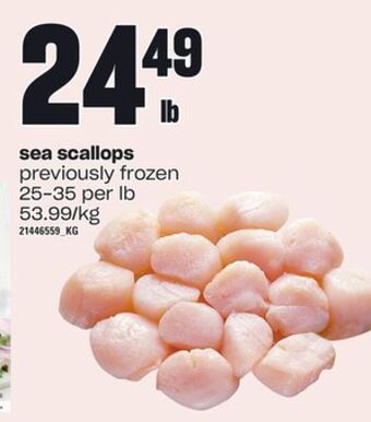 Loblaws Sea scallops, 25-35 per lb offer