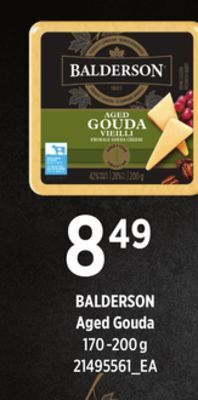Loblaws Balderson aged gouda, 170-200g offer