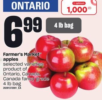 Loblaws Farmer's market™ apples, 4 lb bag offer