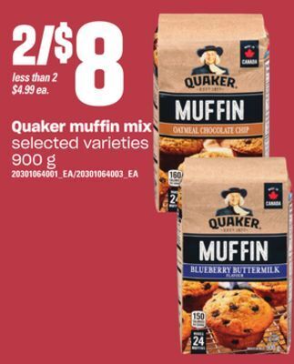 Loblaws Quaker muffin mix, 900 g offer
