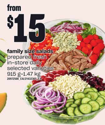 Loblaws Family size salads, 915 g-1.47 kg offer