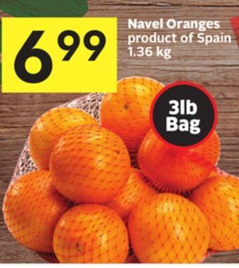 Foodland Navel oranges product of spain 1.36 kg offer