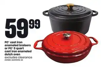 Loblaws Pc® cast iron enameled braisers or pc® 5 quart cast iron enameled dutch oven offer