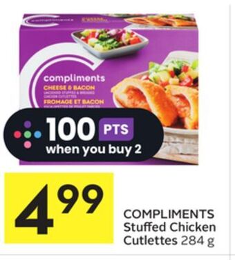 Foodland Compliments stuffed chicken cutlettes 284 g offer