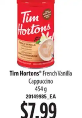 Independent Grocer Tim hortons® french vanilla cappuccino, 454 g offer