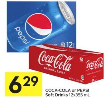 Foodland Coca-cola or pepsi soft drinks 12x355 ml offer