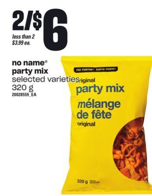 Independent Grocer No name® party mix offer