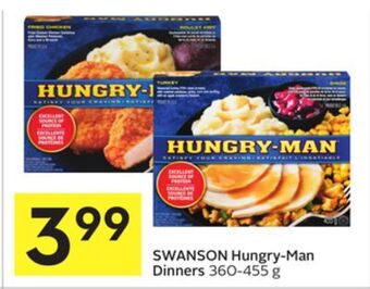 Foodland Swanson hungry-man dinners 360-455 g offer