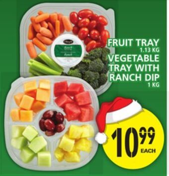 Food Basics Fruit tray or vegetable tray with ranch dip offer