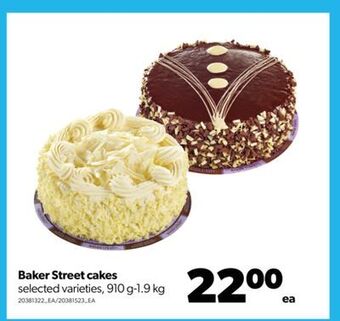 Real Canadian Superstore Baker street cakes, 910 g-1.9 kg offer