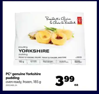 Real Canadian Superstore Pc® genuine yorkshire pudding, 185 g offer