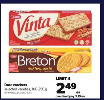 Real Canadian Superstore Dare crackers, 100-250 g offer
