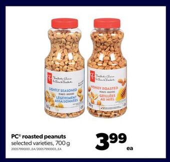 Real Canadian Superstore Pc® roasted peanuts, 700 g offer