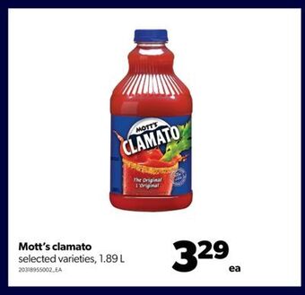 Real Canadian Superstore Mott's clamato, 1.89 l offer