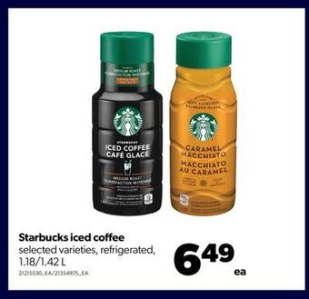 Real Canadian Superstore Starbucks iced coffee, 1.18/1.42 l offer